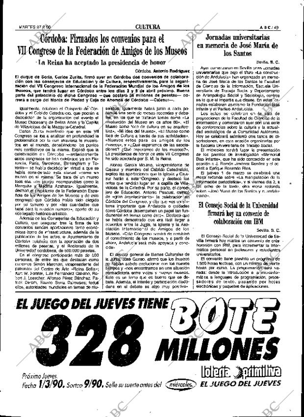 ABC SEVILLA 27-02-1990 página 49