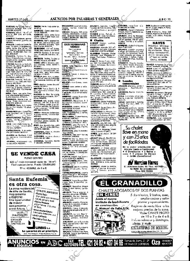 ABC SEVILLA 27-02-1990 página 75