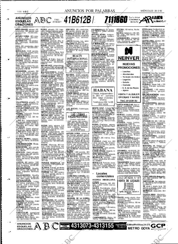 ABC MADRID 28-02-1990 página 108