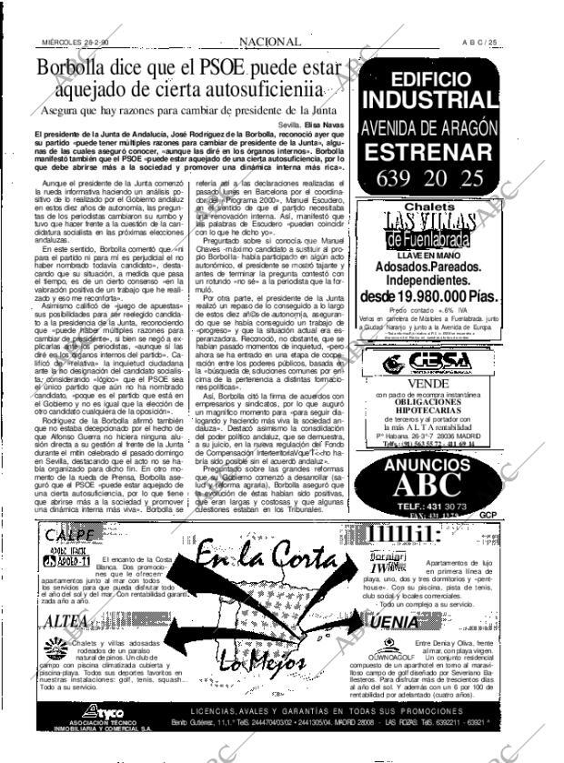 ABC MADRID 28-02-1990 página 25