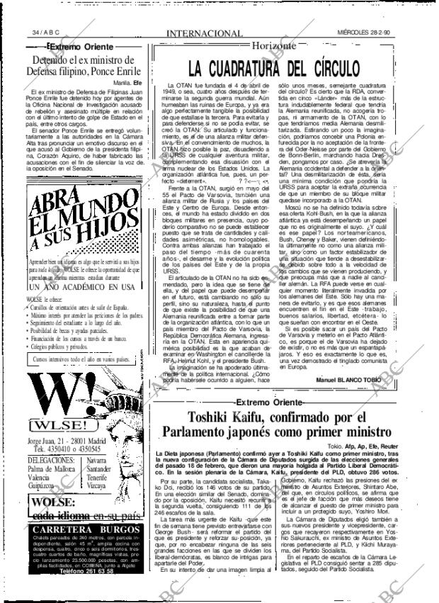 ABC MADRID 28-02-1990 página 34