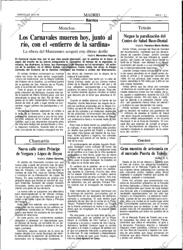 ABC MADRID 28-02-1990 página 41