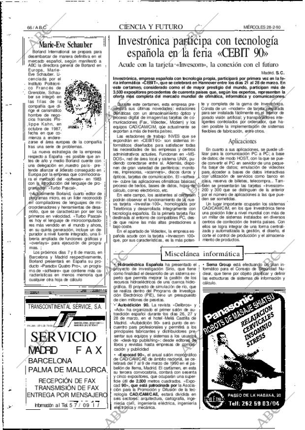 ABC MADRID 28-02-1990 página 66