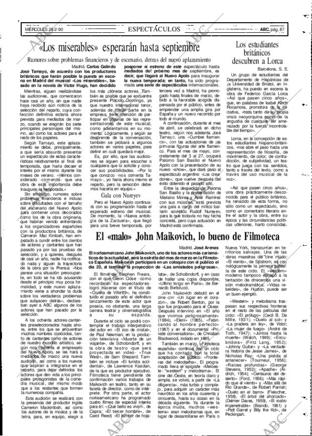 ABC MADRID 28-02-1990 página 87