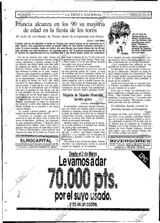 ABC MADRID 28-02-1990 página 90