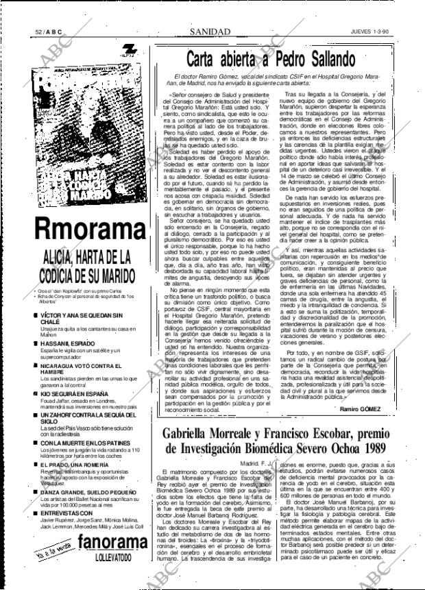 ABC MADRID 01-03-1990 página 52