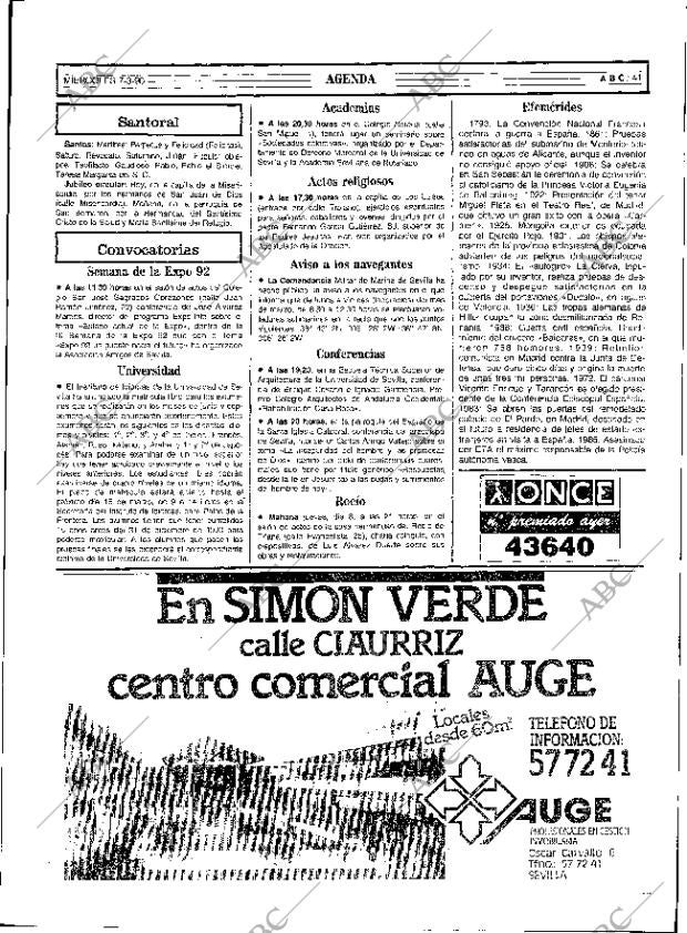 ABC SEVILLA 07-03-1990 página 41