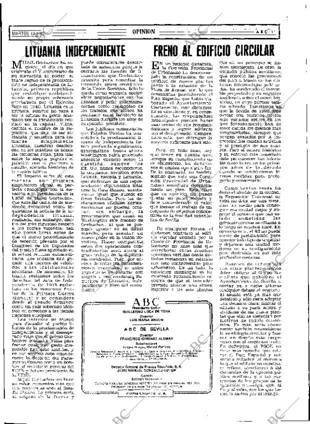 ABC SEVILLA 13-03-1990 página 11
