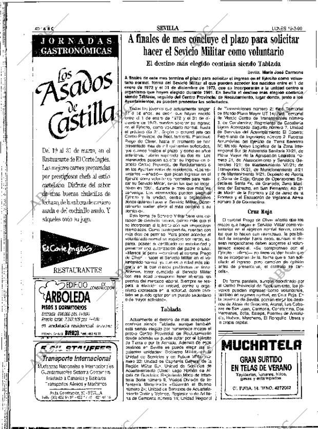 ABC SEVILLA 19-03-1990 página 40