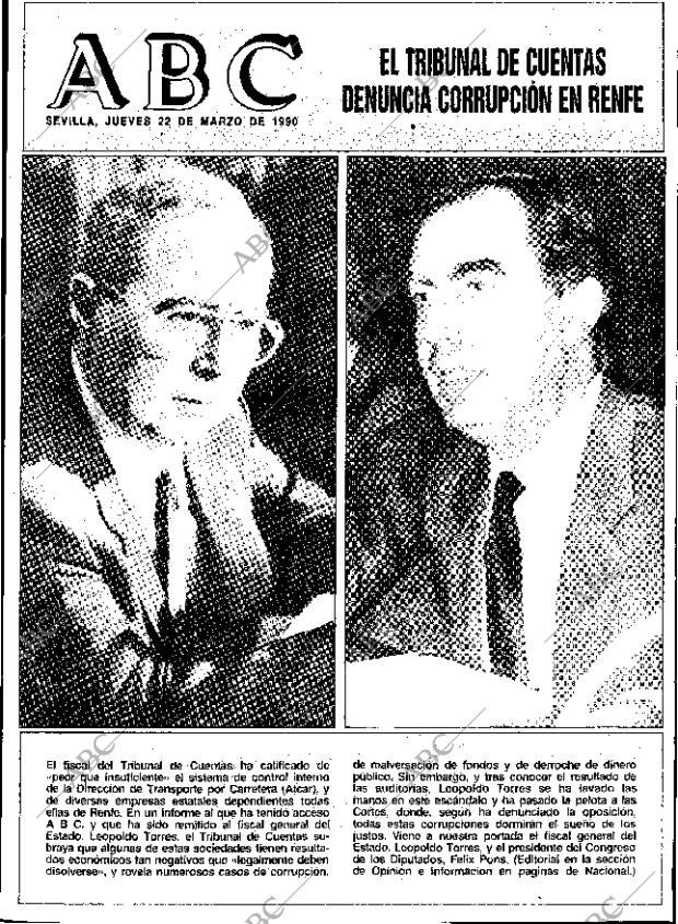 ABC SEVILLA 22-03-1990 página 1
