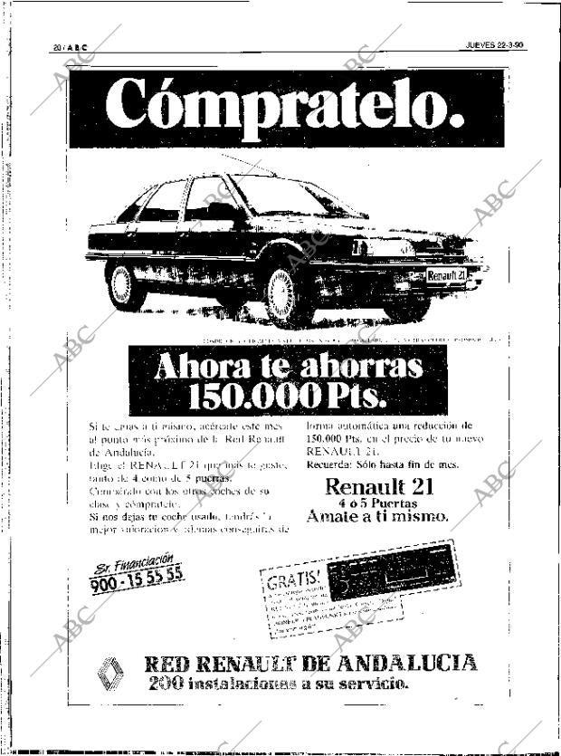 ABC SEVILLA 22-03-1990 página 20