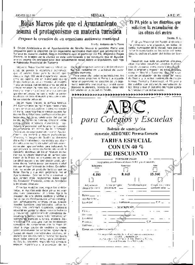 ABC SEVILLA 22-03-1990 página 45