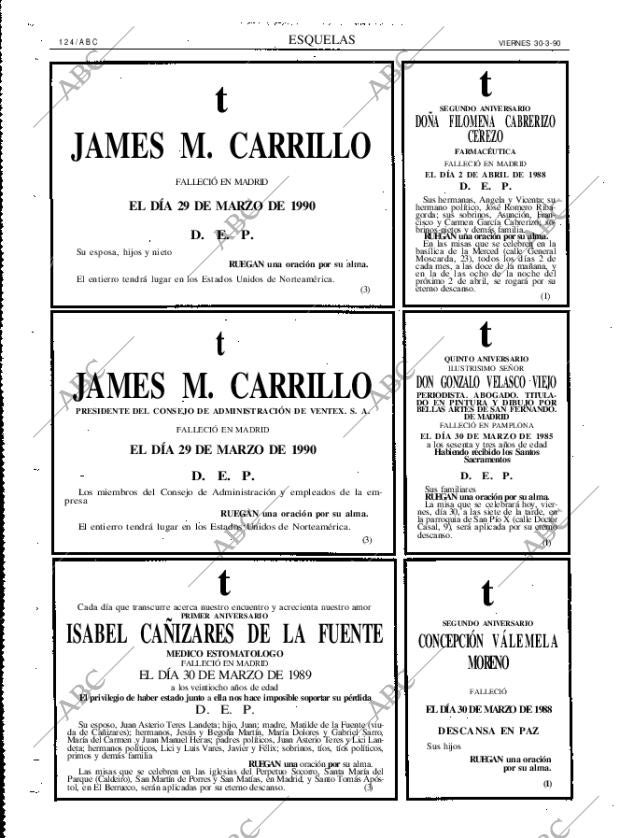 ABC MADRID 30-03-1990 página 124