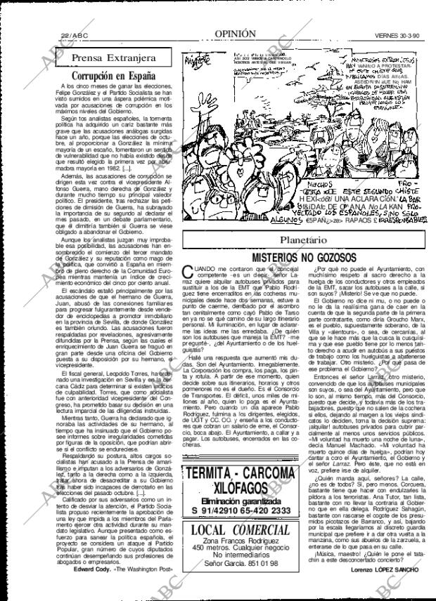 ABC MADRID 30-03-1990 página 22