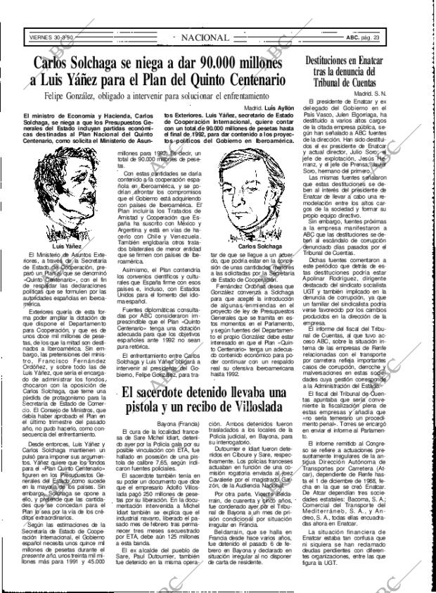 ABC MADRID 30-03-1990 página 23