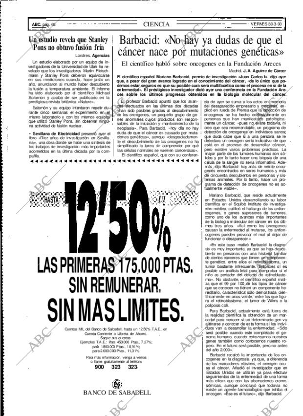 ABC MADRID 30-03-1990 página 68