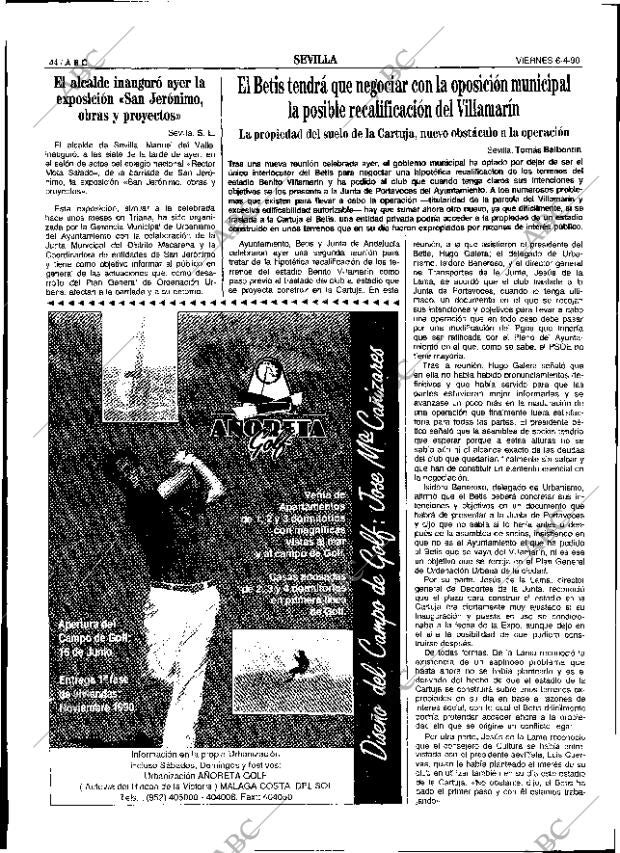 ABC SEVILLA 06-04-1990 página 44