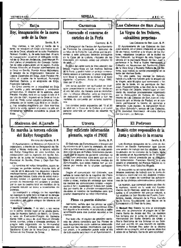 ABC SEVILLA 06-04-1990 página 47
