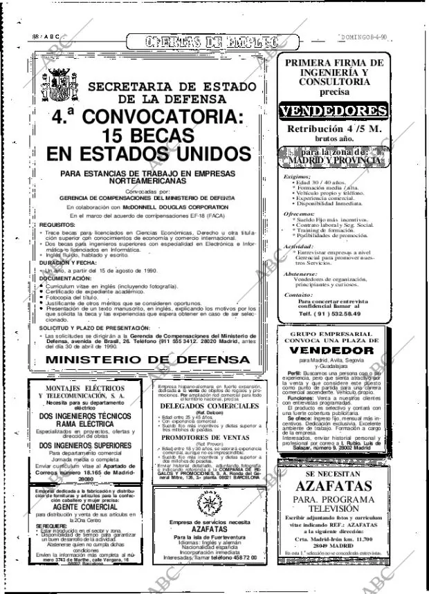 ABC MADRID 08-04-1990 página 88