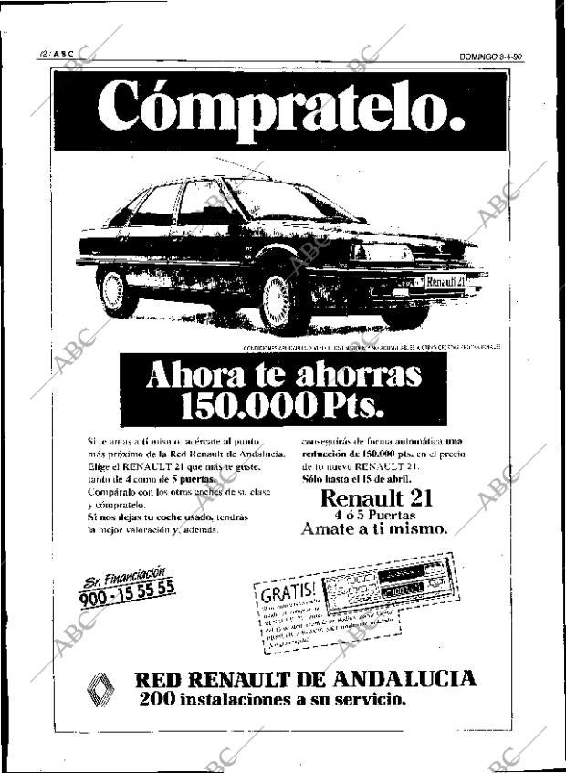 ABC SEVILLA 08-04-1990 página 72