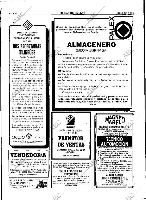 ABC SEVILLA 08-04-1990 página 82