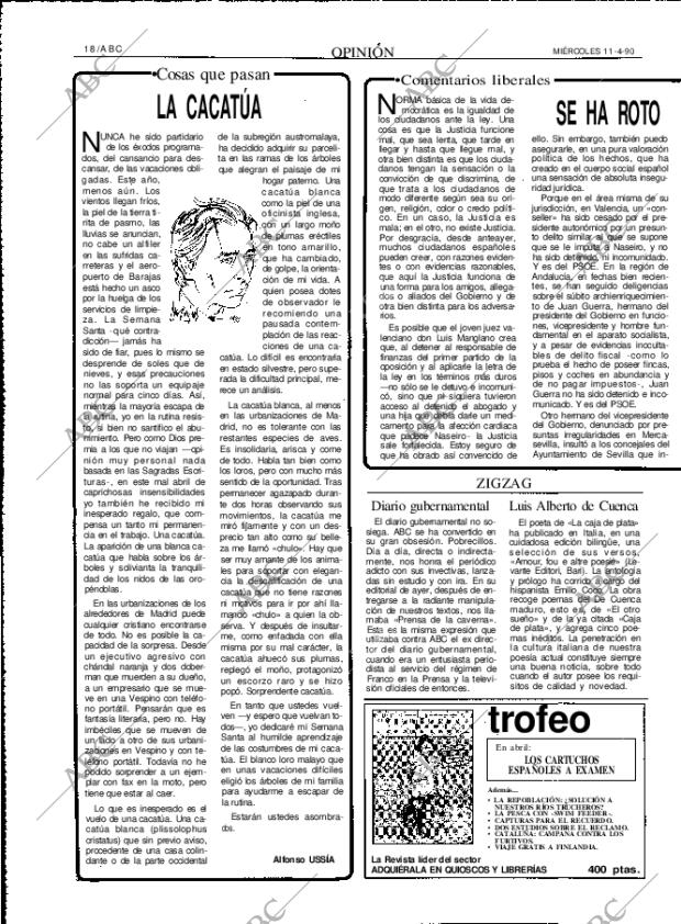 ABC MADRID 11-04-1990 página 18