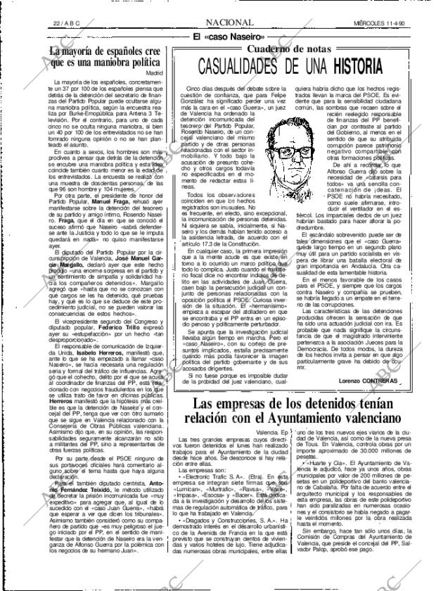 ABC MADRID 11-04-1990 página 22