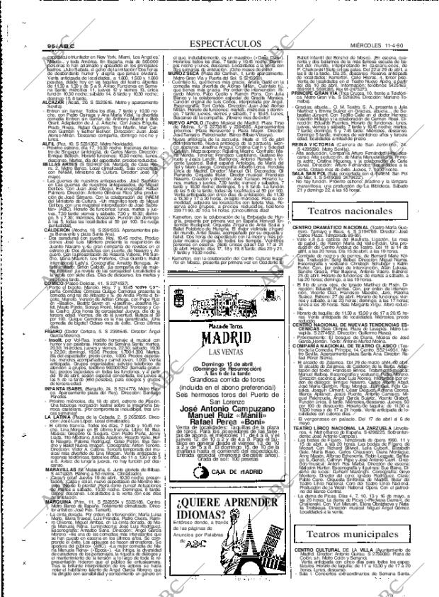 ABC MADRID 11-04-1990 página 96