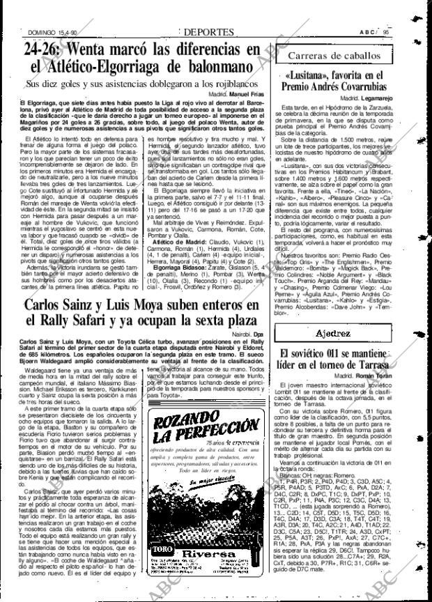 ABC MADRID 15-04-1990 página 95