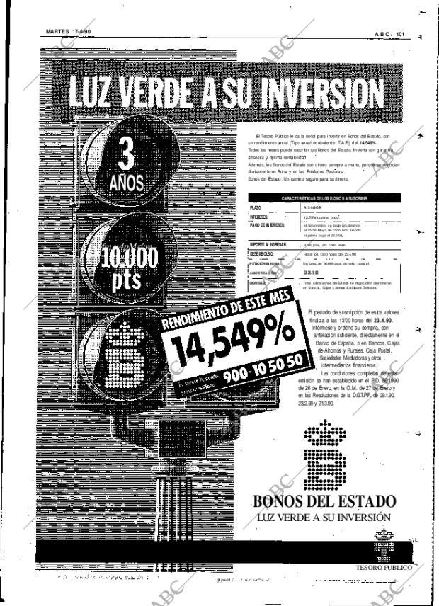 ABC MADRID 17-04-1990 página 101