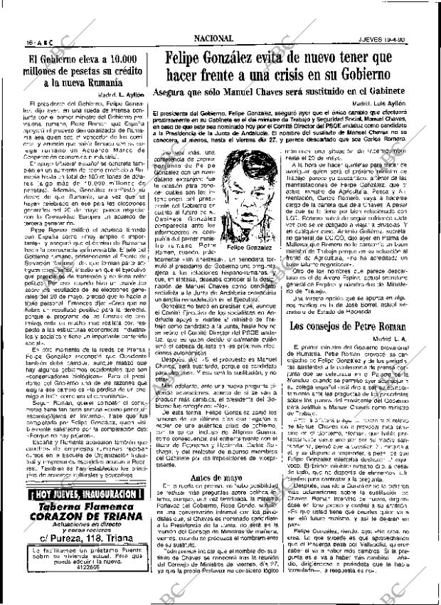 ABC SEVILLA 19-04-1990 página 16