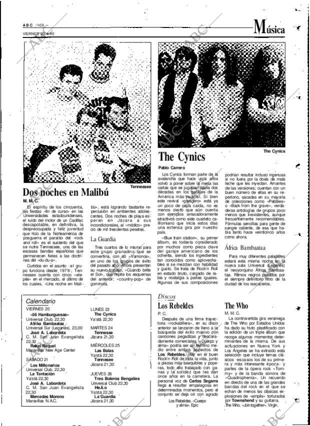ABC MADRID 20-04-1990 página 109
