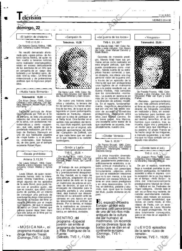 ABC MADRID 20-04-1990 página 114