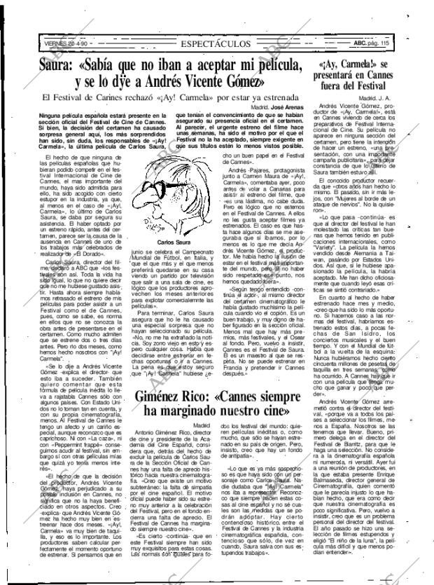 ABC MADRID 20-04-1990 página 115