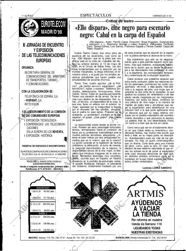 ABC MADRID 20-04-1990 página 116