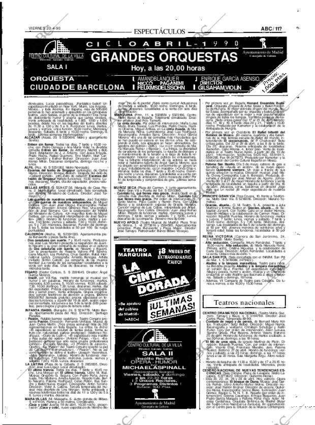ABC MADRID 20-04-1990 página 119