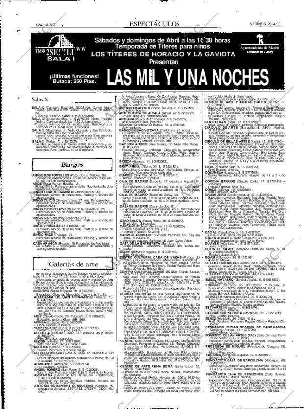 ABC MADRID 20-04-1990 página 124