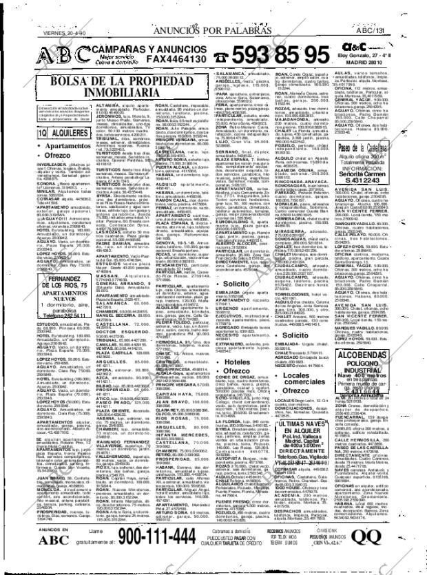 ABC MADRID 20-04-1990 página 131