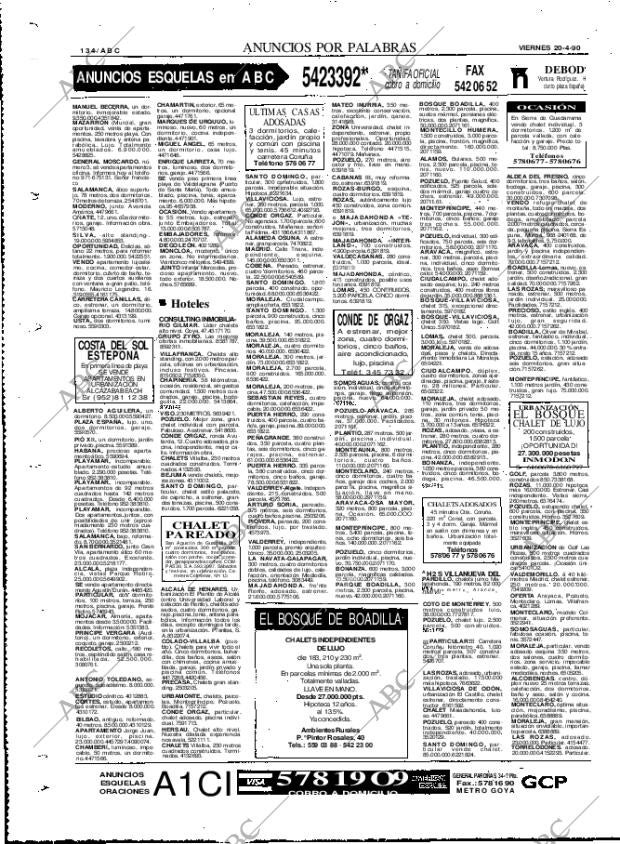 ABC MADRID 20-04-1990 página 134
