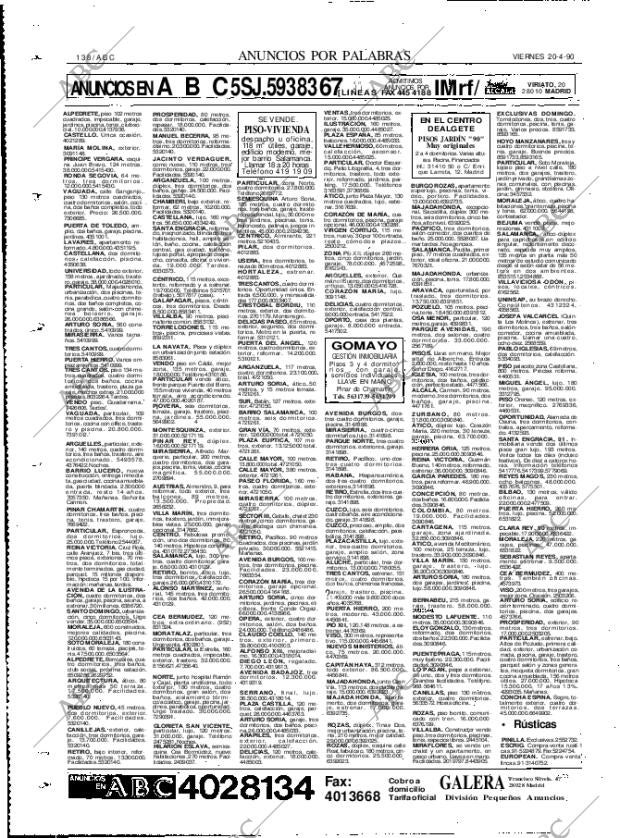 ABC MADRID 20-04-1990 página 138