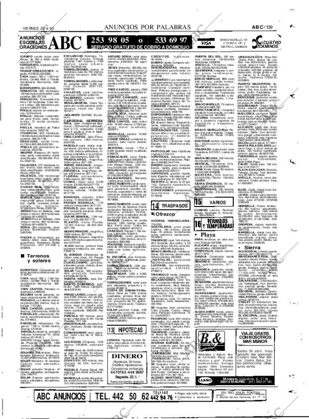 ABC MADRID 20-04-1990 página 139