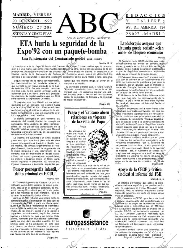 ABC MADRID 20-04-1990 página 17