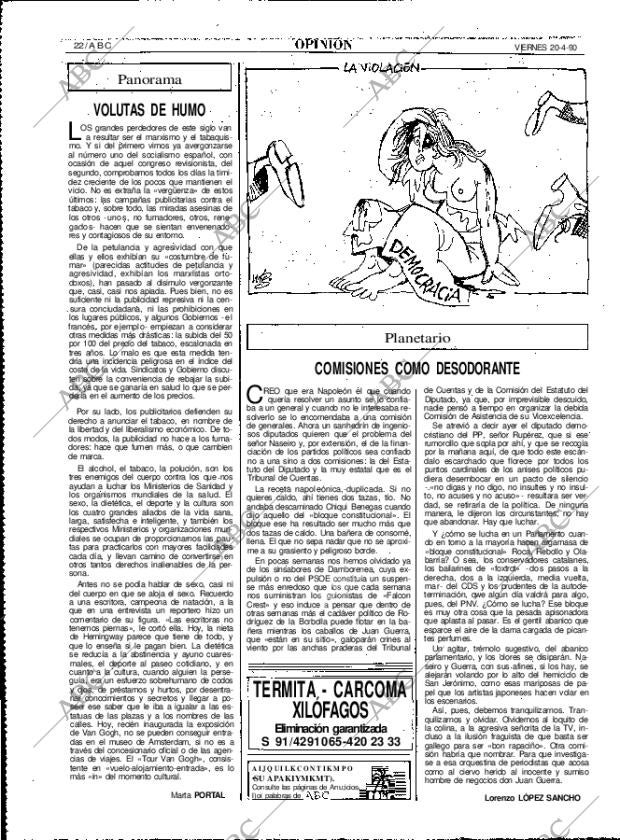 ABC MADRID 20-04-1990 página 22