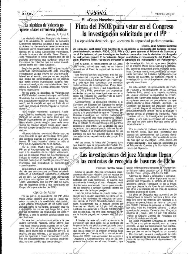 ABC MADRID 20-04-1990 página 26