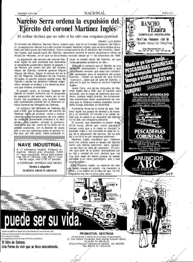 ABC MADRID 20-04-1990 página 31