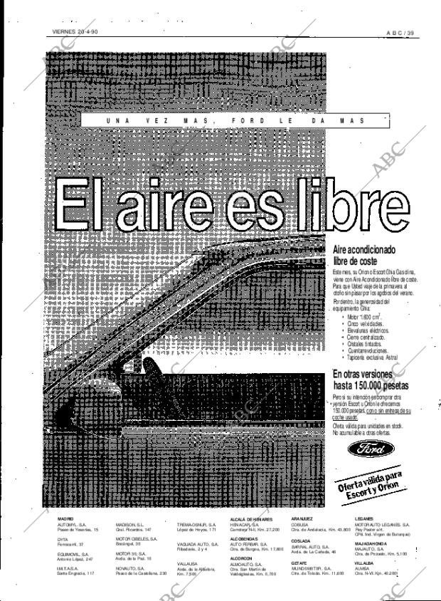 ABC MADRID 20-04-1990 página 39