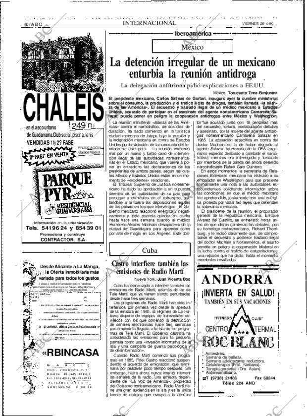 ABC MADRID 20-04-1990 página 40