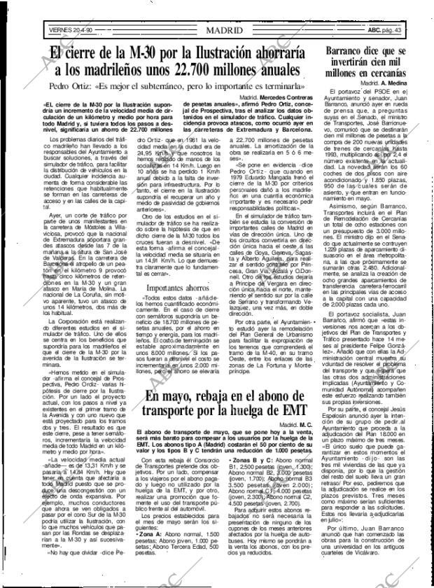 ABC MADRID 20-04-1990 página 43
