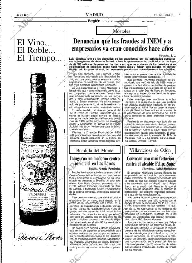 ABC MADRID 20-04-1990 página 48