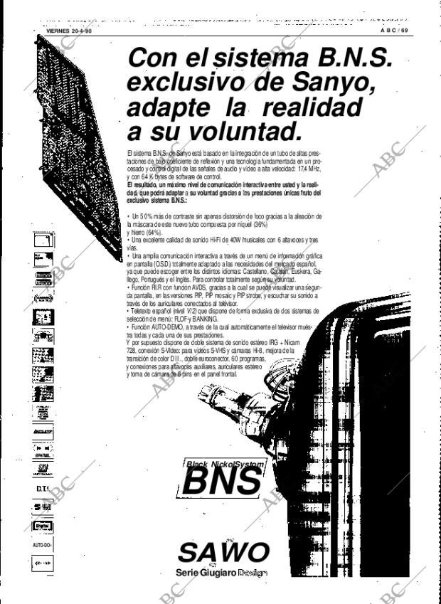 ABC MADRID 20-04-1990 página 69